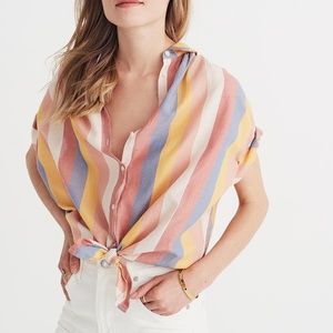 Madewell Central Shirt in Sherbet Stripe
